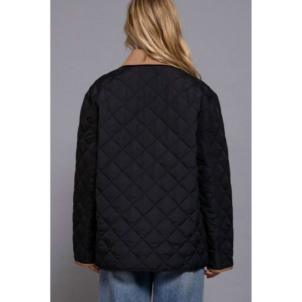 NEW ACTIVE BASIC barn quilted puffer jacket in bl… - image 2